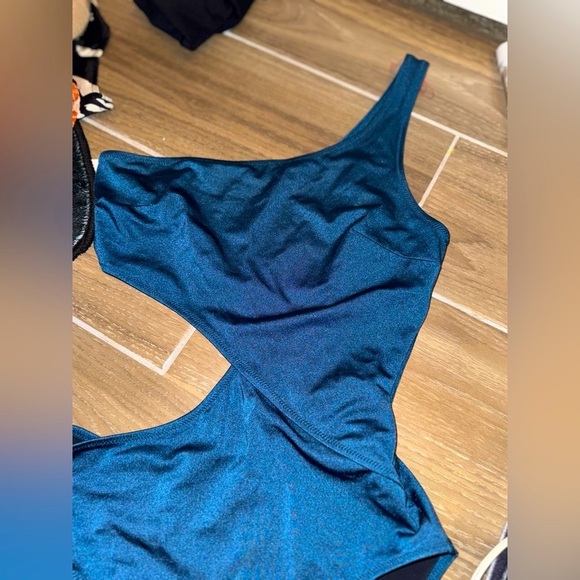 Anthropologie Solid & Striped 
The Claudia One Piece Cut Out Swimsuit Blue S - Picture 7 of 13